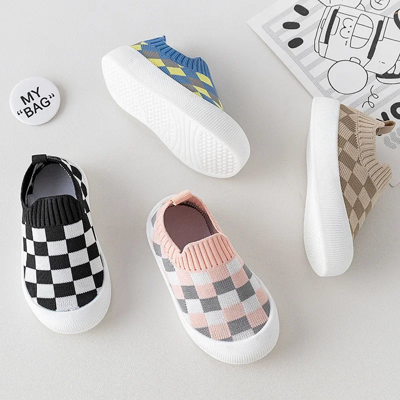 Chaussons à carreaux pour Baby
