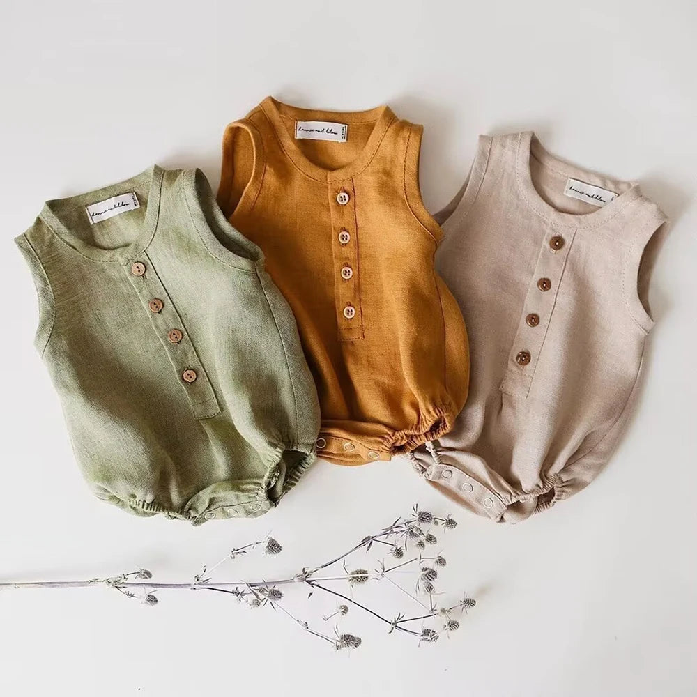 Barboteuse en lin pour Baby